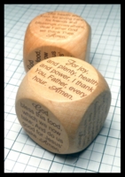 Dice : Dice - 6D - Prayer Die Wooden Pair - Resale Shop July 2016